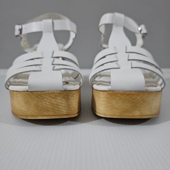 NEW Sam Edelman Margritte Sandal Fisherman Platform White Leather Size 10 - Picture 4 of 12
